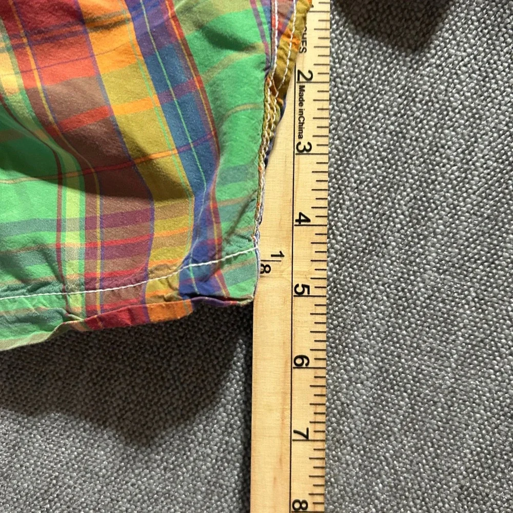 Polo Ralph Lauren Swim Trunks Mens XXL Green Madras Plaid Mesh Lined 5.5